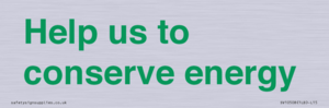 SV10508: Help us to conserve energy
