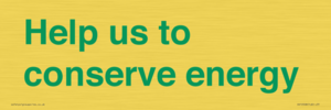 SV10508: Help us to conserve energy