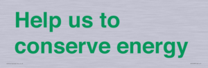 SV10508: Help us to conserve energy