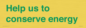 SV10508: Help us to conserve energy