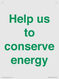 SV10508: Help us to conserve energy