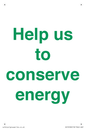 SV10508: Help us to conserve energy