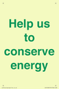 SV10508: Help us to conserve energy