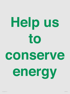 SV10508: Help us to conserve energy