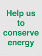 SV10508: Help us to conserve energy