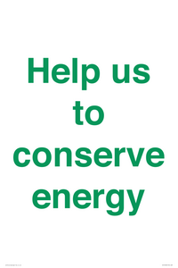 SV10508: Help us to conserve energy