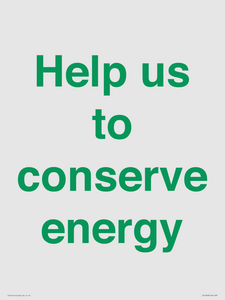 SV10508: Help us to conserve energy