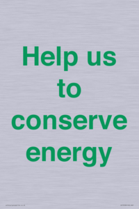 SV10508: Help us to conserve energy