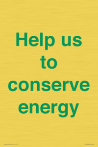 SV10508: Help us to conserve energy