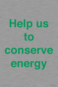 SV10508: Help us to conserve energy