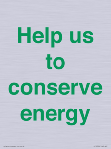 SV10508: Help us to conserve energy