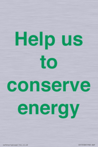 SV10508: Help us to conserve energy