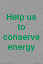 SV10508: Help us to conserve energy