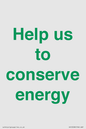 SV10508: Help us to conserve energy