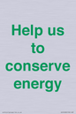 SV10508: Help us to conserve energy