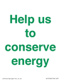 SV10508: Help us to conserve energy