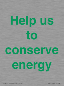 SV10508: Help us to conserve energy