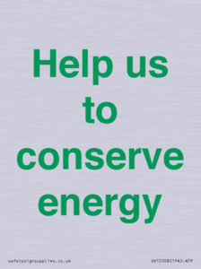 SV10508: Help us to conserve energy