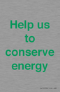 SV10508: Help us to conserve energy