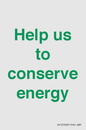SV10508: Help us to conserve energy