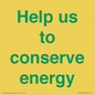 SV10508: Help us to conserve energy
