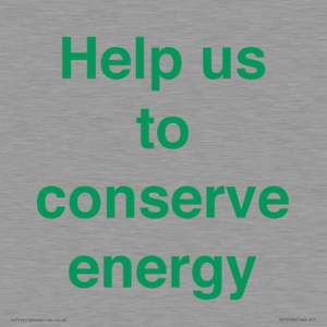 SV10508: Help us to conserve energy