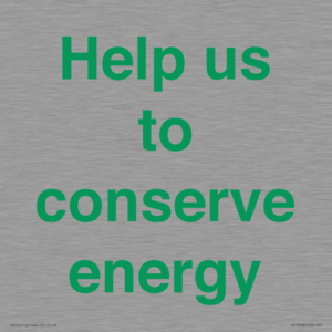 SV10508: Help us to conserve energy