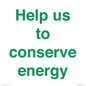 SV10508: Help us to conserve energy