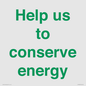 SV10508: Help us to conserve energy
