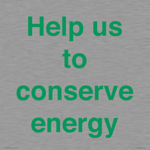 SV10508: Help us to conserve energy