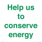 SV10508: Help us to conserve energy
