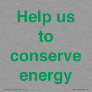 SV10508: Help us to conserve energy