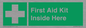 SV10781: First Aid Kit Inside Here