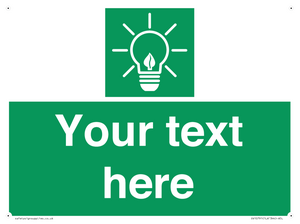 SV10791: Custom Green square with Save Energy