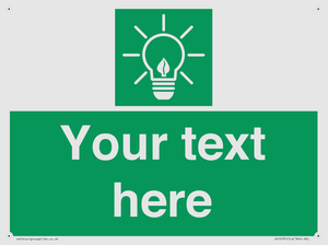 SV10791: Custom Green square with Save Energy