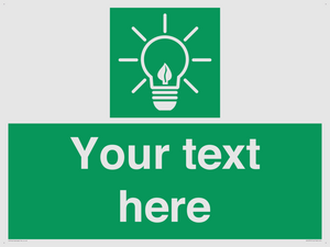 SV10791: Custom Green square with Save Energy