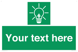 SV10791: Custom Green square with Save Energy