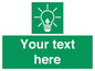 SV10791: Custom Green square with Save Energy