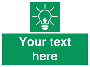 SV10791: Custom Green square with Save Energy