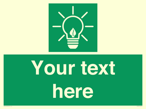 SV10791: Custom Green square with Save Energy
