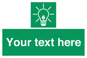 SV10791: Custom Green square with Save Energy
