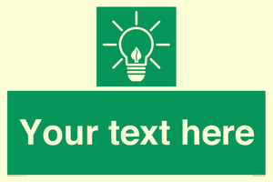SV10791: Custom Green square with Save Energy