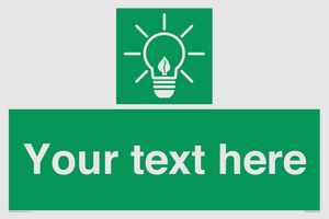 SV10791: Custom Green square with Save Energy
