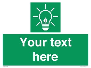 SV10791: Custom Green square with Save Energy