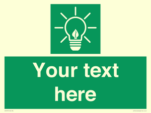 SV10791: Custom Green square with Save Energy