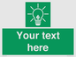 SV10791: Custom Green square with Save Energy
