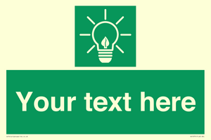 SV10791: Custom Green square with Save Energy