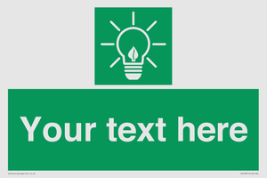 SV10791: Custom Green square with Save Energy