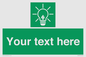 SV10791: Custom Green square with Save Energy