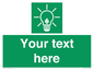 SV10791: Custom Green square with Save Energy